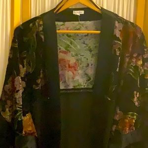 Love Fire Velvet Floral Kimono